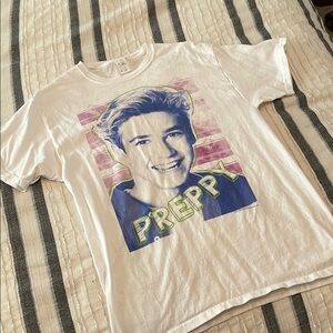 Preppy Graphic White T-Shirt